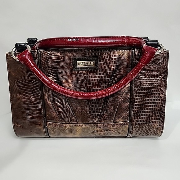 Miche Classic Base Bag Retired Design w/ Vicky Cover & Red Patent Straps Classic - Picture 1 of 16